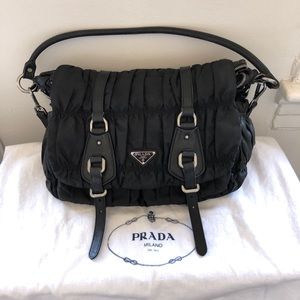 Authentic Prada Purse with Leather detail